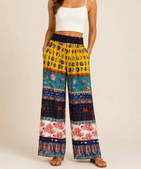 Isle Apparel - Seaside Patchwork Palazzo Pant
