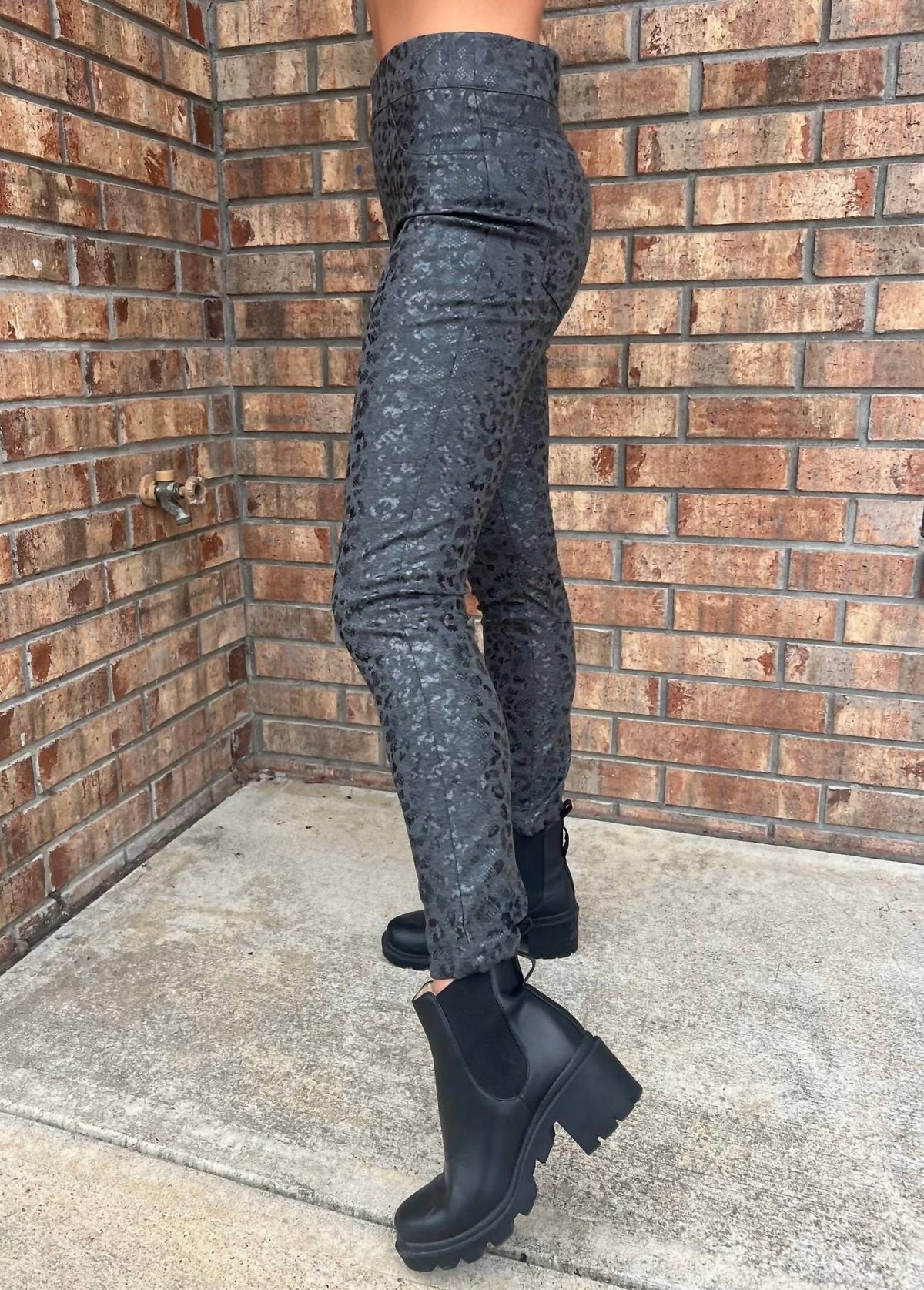 Isle By Melis Kozan - Metallic Leopard Pull-on Ponte Pants
