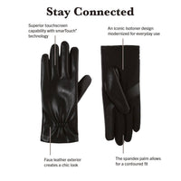 Isotoner - Women’s Lined Faux Leather Stretch Glove