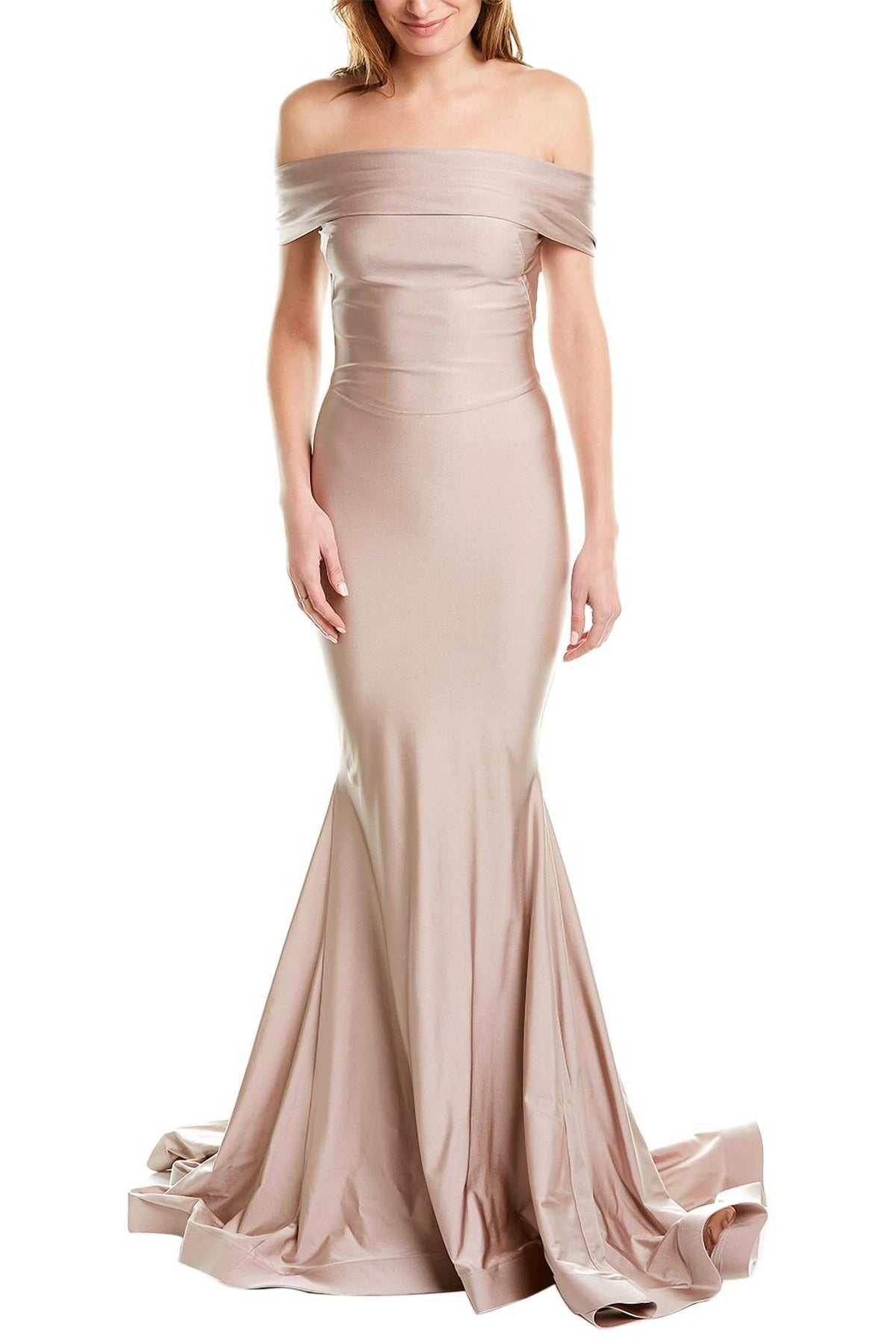 Classic Off the Shoulder Evening Gown