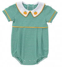 Itsy Bitsy - Boy's Pumpkin Collared Bubble Romper