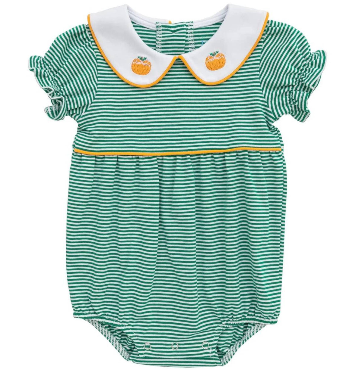Itsy Bitsy - Girl's Pumpkin Collared Bubble Romper