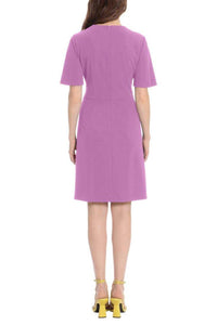 Ivy & Blu - Short Flutter Sleeve A-line Dress