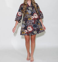 Ivy Jane - Autumn Blossoms Dress - black - clothing - dresses