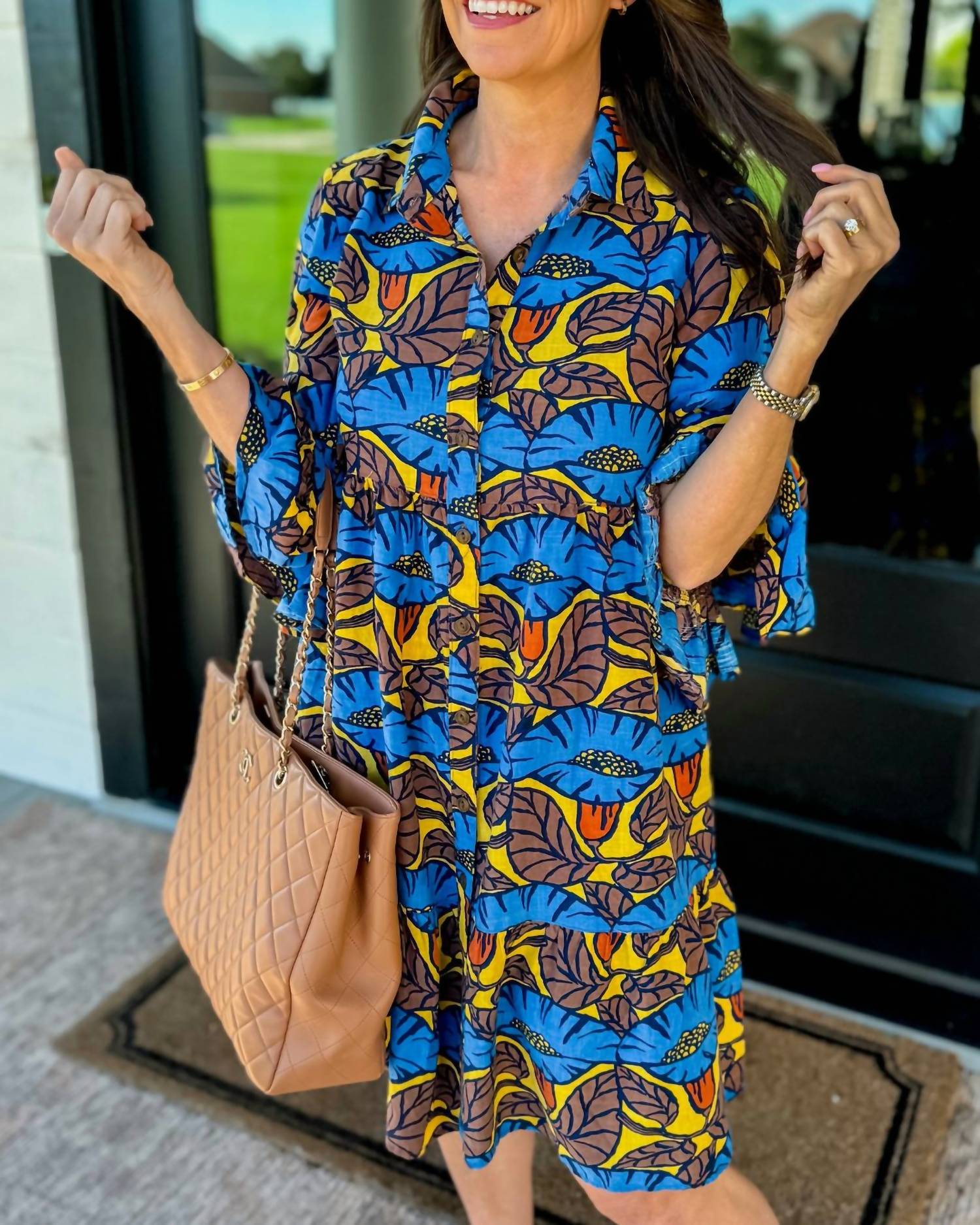 Ivy Jane - Bell Fleur Dress - blue - clothing - dresses