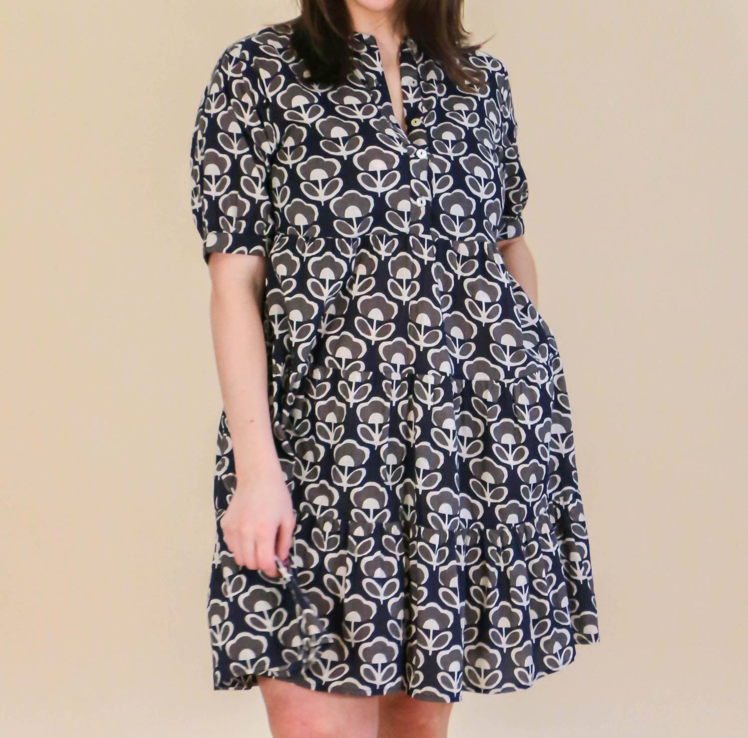 Ivy Jane - Budding Flowers Dress - black - clothing - collection:vacationdresses(Auto)