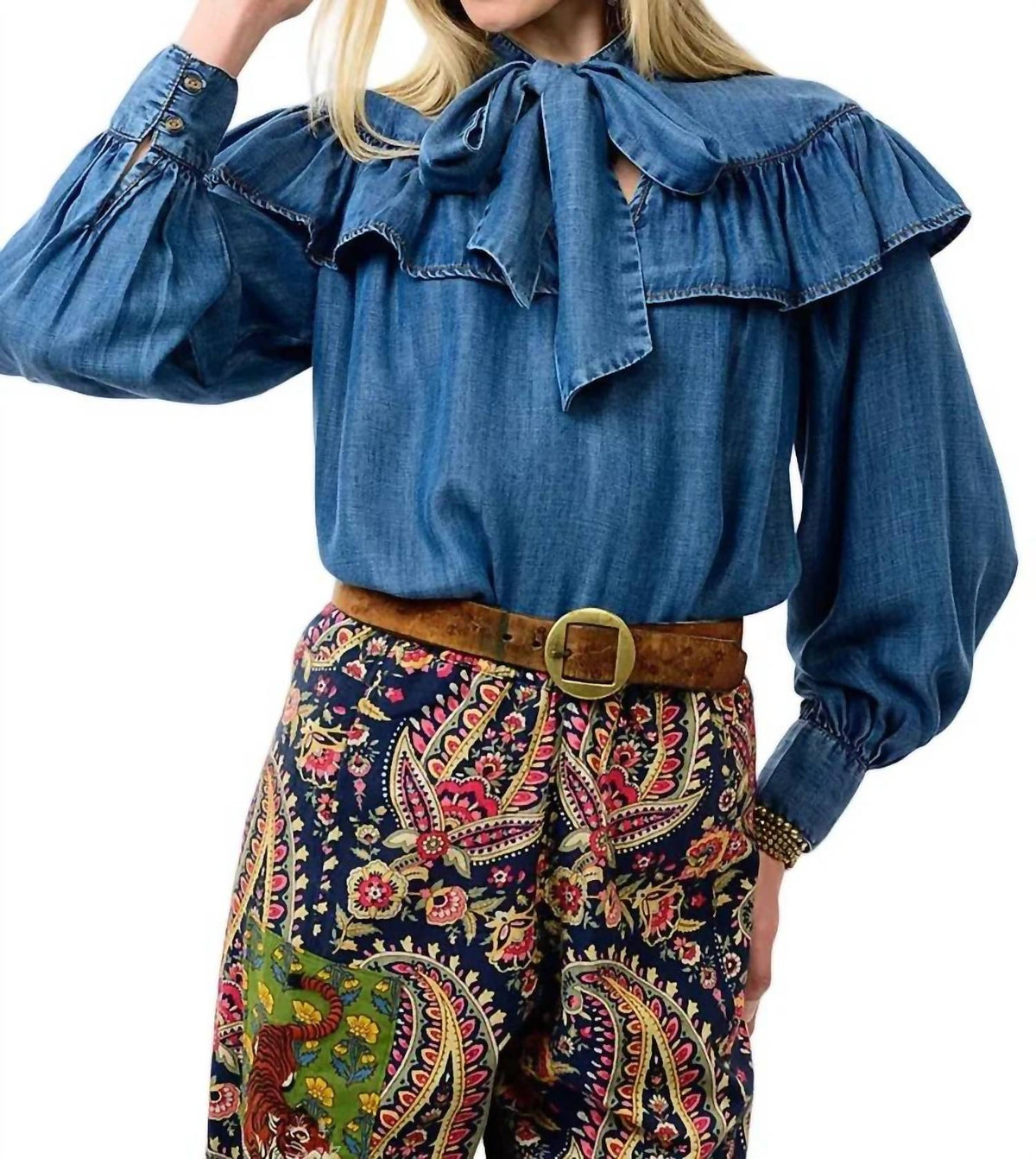 Ivy Jane - Denim Bow Top
