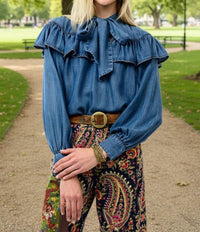 Ivy Jane - Denim Bow Top