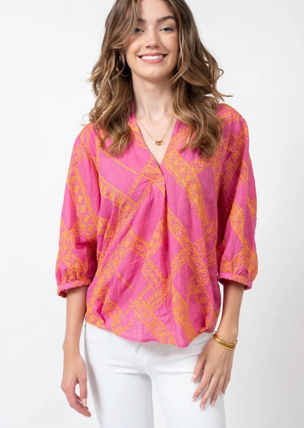 Ivy Jane - Embroidered Popover Top