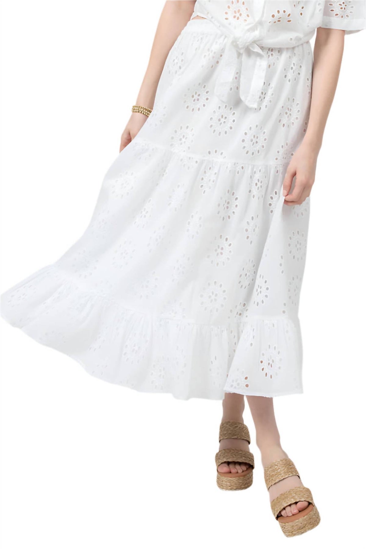 Ivy Jane - Eyelet Tiered Skirt