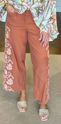 Ivy Jane - Flower Power Embroidered Pant