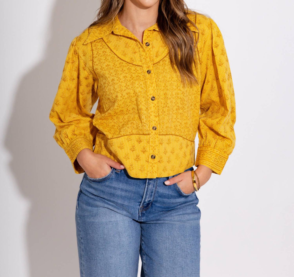 Ivy Jane - Golden Hour Cropped Button Up