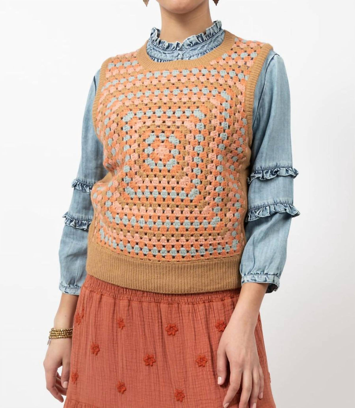 Ivy Jane - Granny Square Sweater Vest