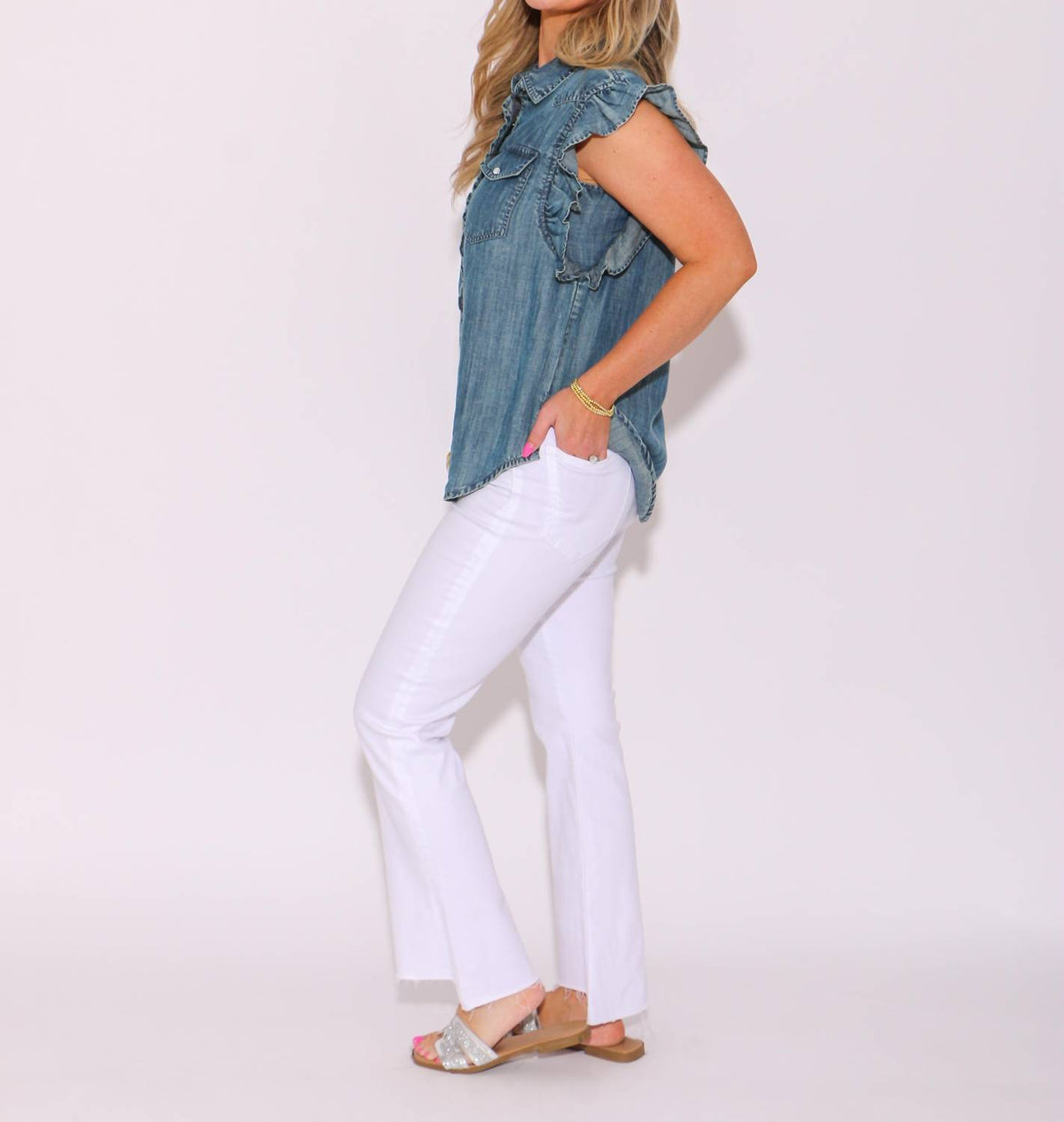 Ivy Jane - Indi Ruffle Sleeves Top