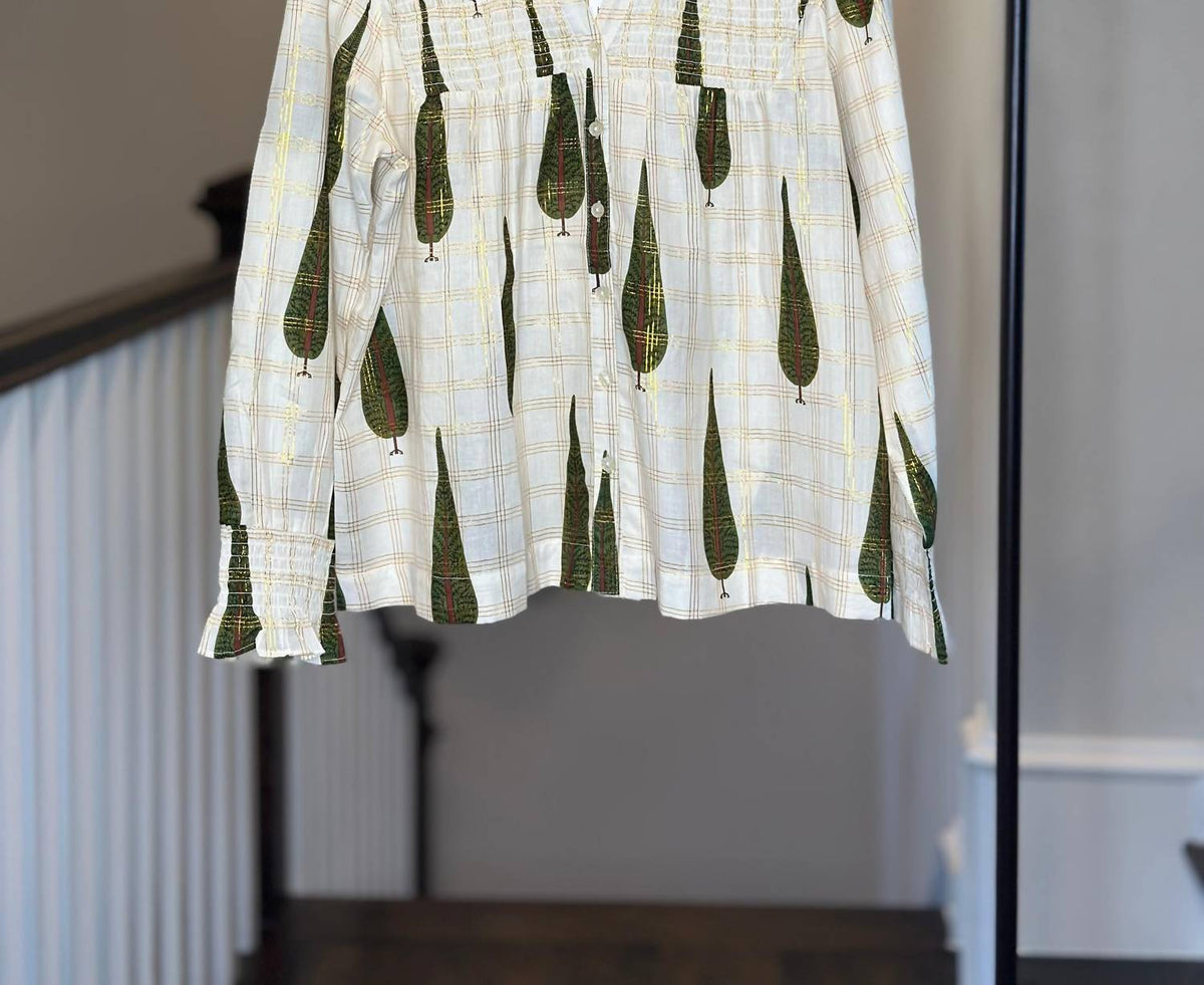 Ivy Jane - Metallic Plaid Tree Top