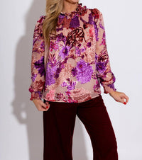 Ivy Jane - Mock Neck Burn Out Top