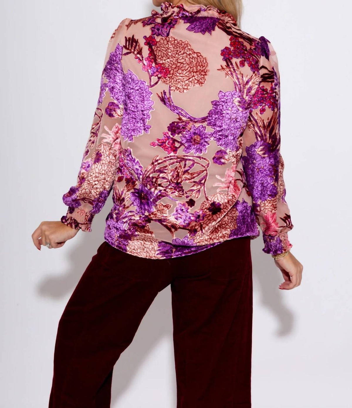 Ivy Jane - Mock Neck Burn Out Top