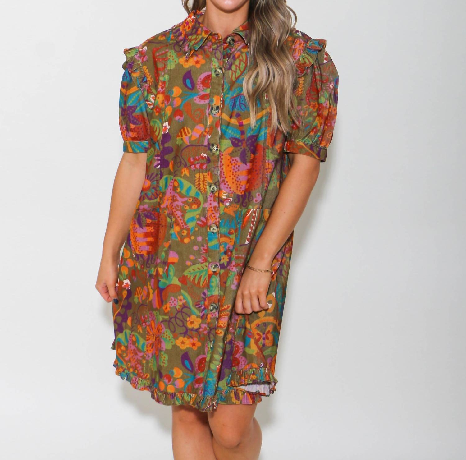 Ivy Jane - Mod Flair Corduroy Dress - brown - clothing - dresses