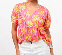 Ivy Jane - Palm Tree V Neck Top