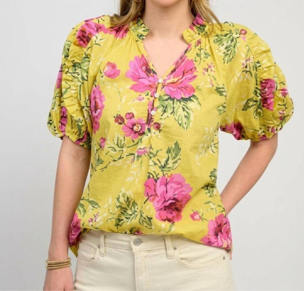 Ivy Jane - Ruffles Roses Top