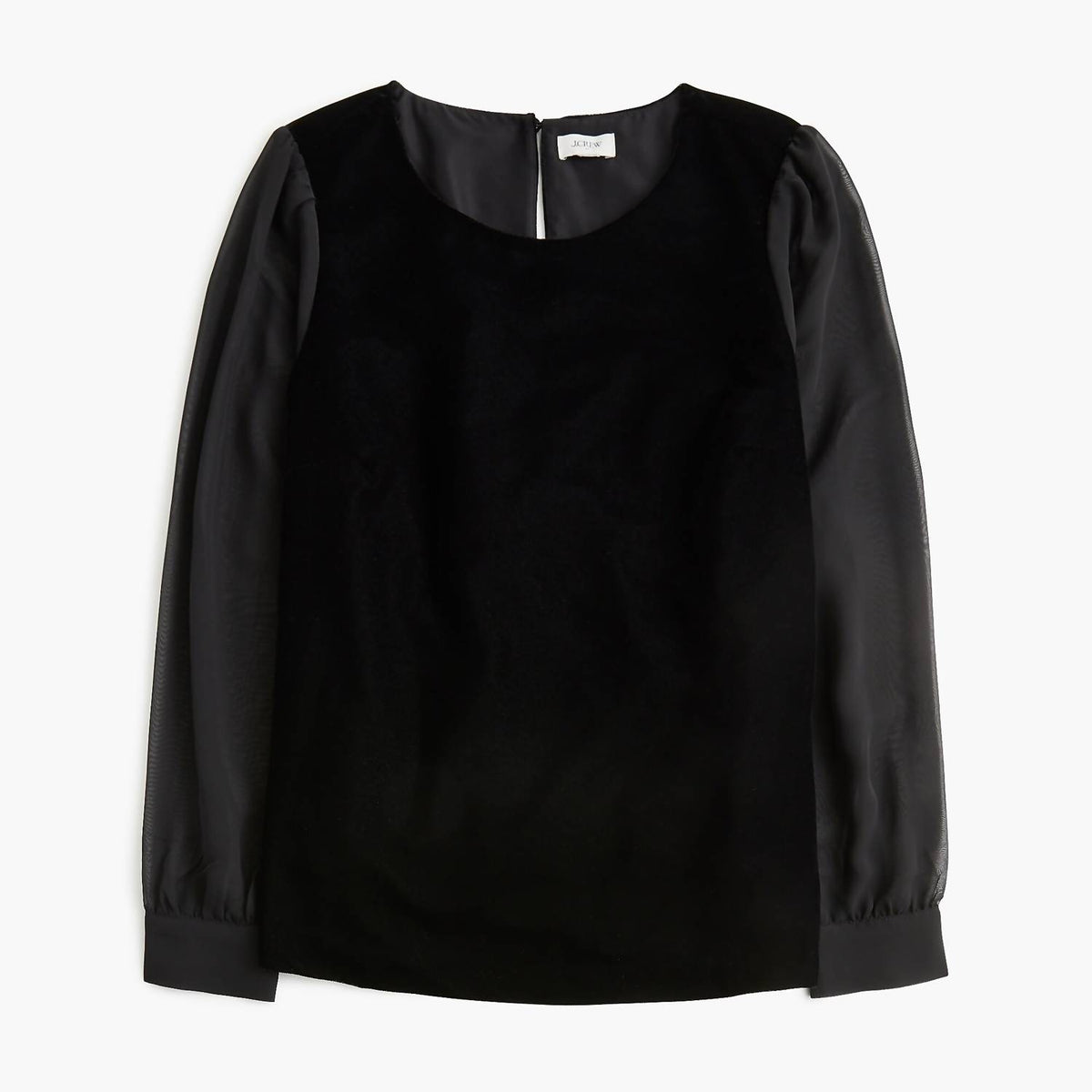 J.Crew - Velvet Puff-sleeve Top