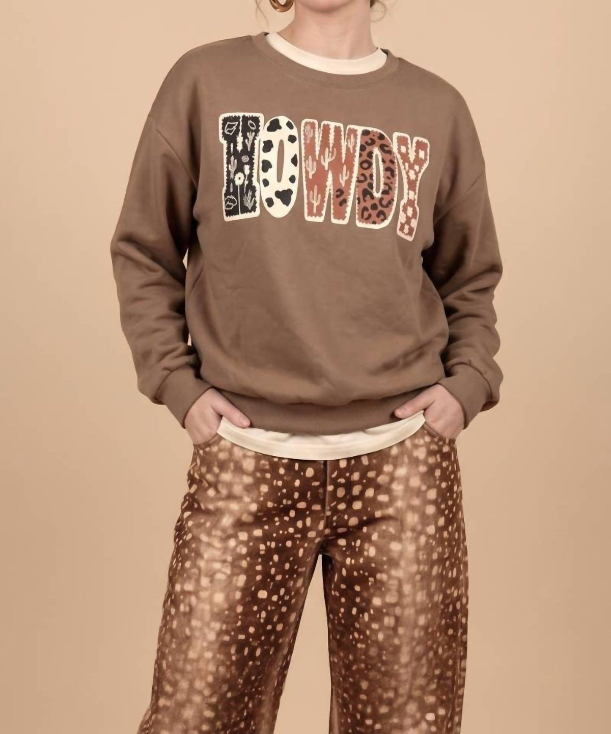 J.Nna - Multi-pattern Graphic Sweatshirt
