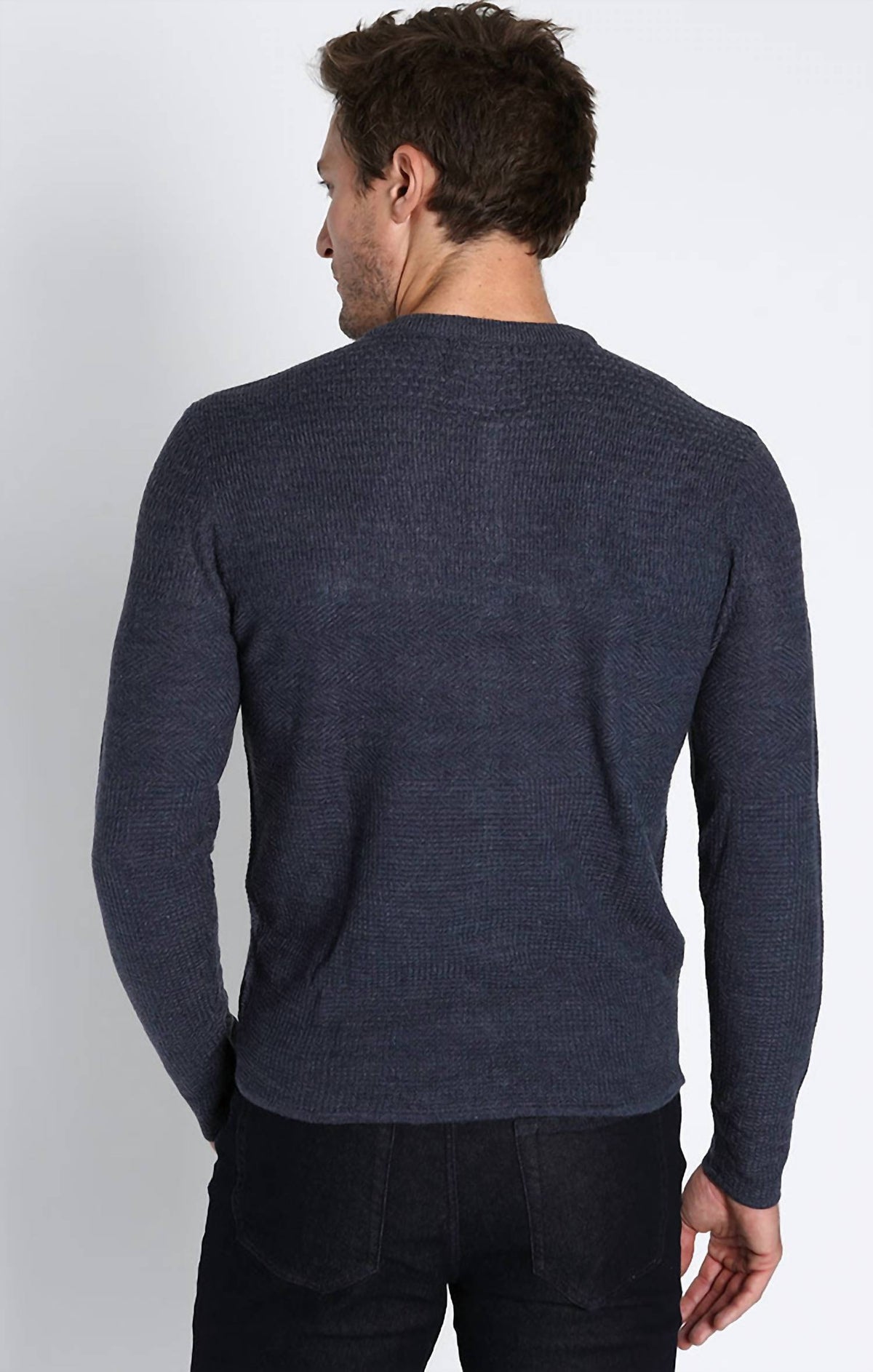 Jachs New York - Mixed Stitch Waffle Sweater Henley