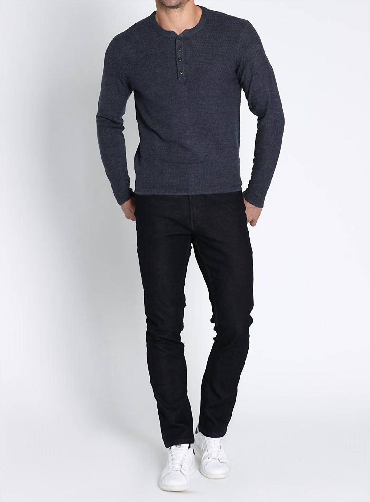 Jachs New York - Mixed Stitch Waffle Sweater Henley