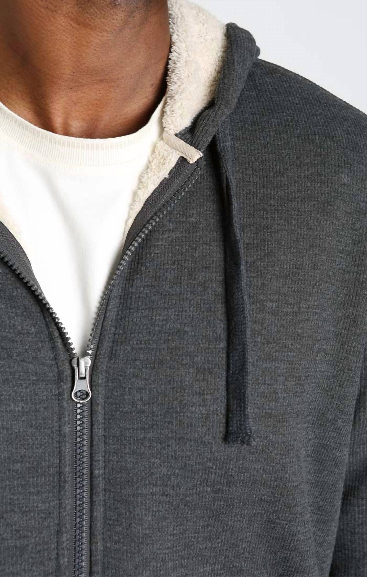 Jachs New York - Sherpa Lined Waffle Hoodie