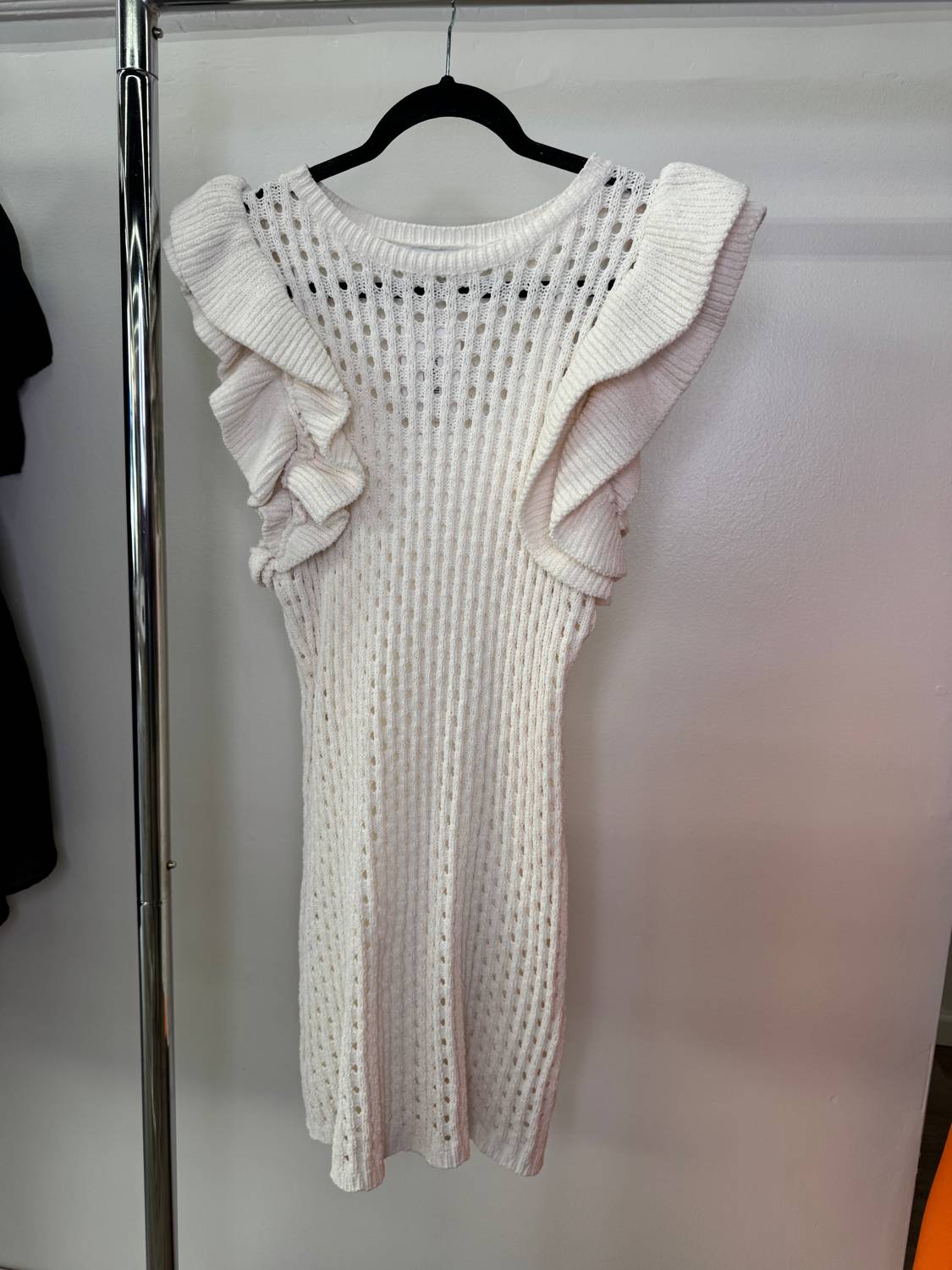 Jacquie The Label - Crochet Ruffle Sleeve Mini Dress - clothing - collection:Graddresses(Auto) - dresses