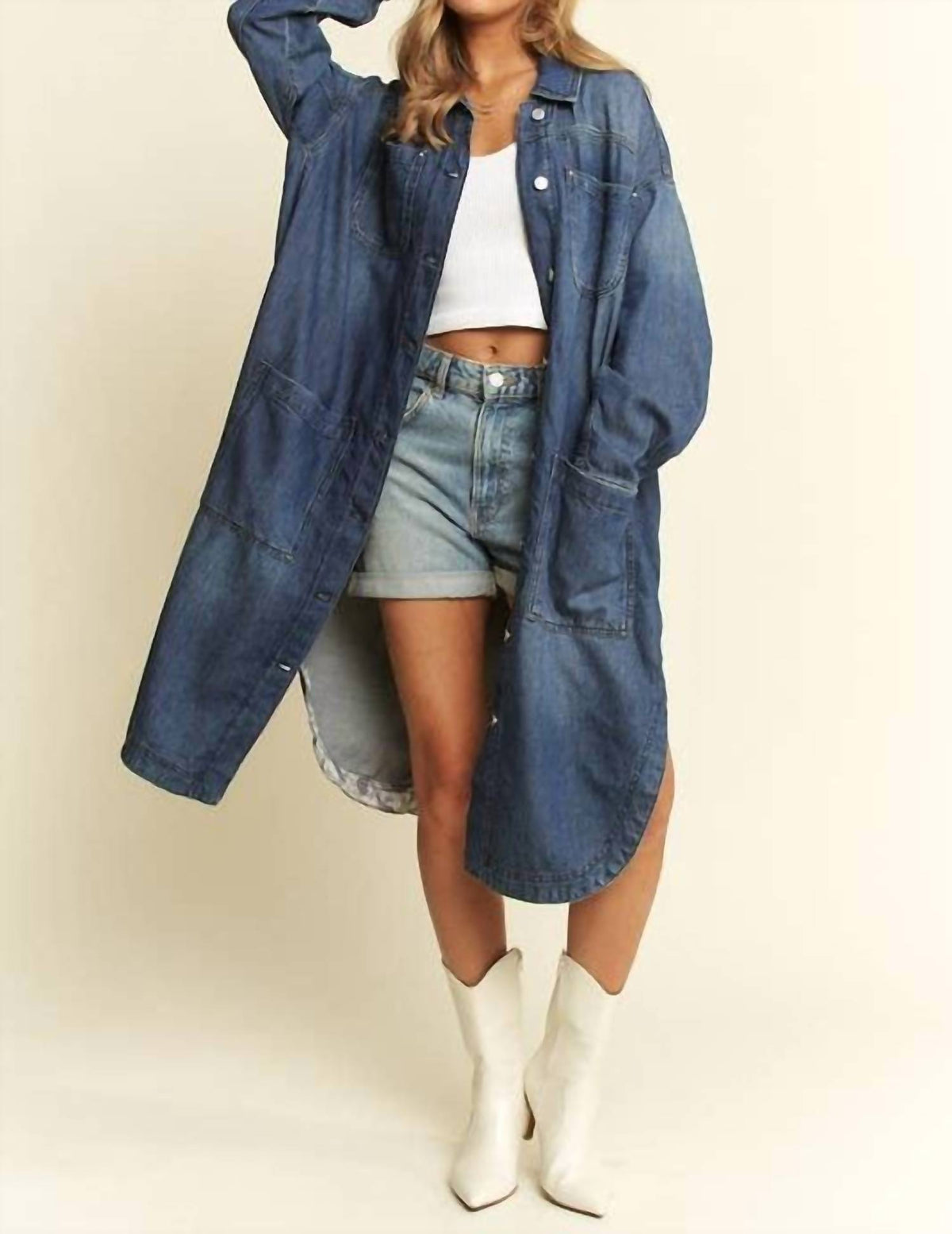 Jade By Jane - Long Trucker Jacket