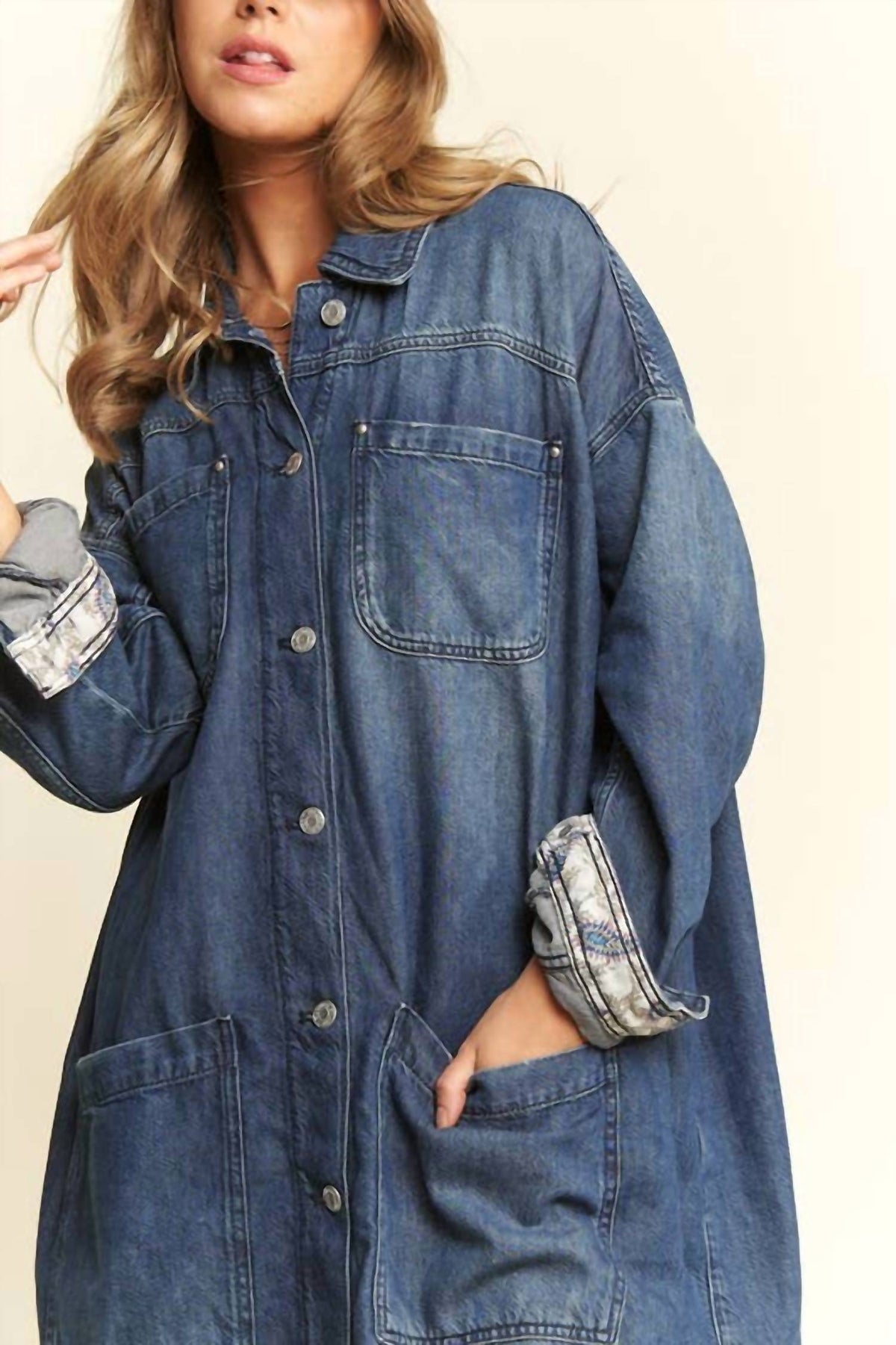 Jade By Jane - Long Trucker Jacket