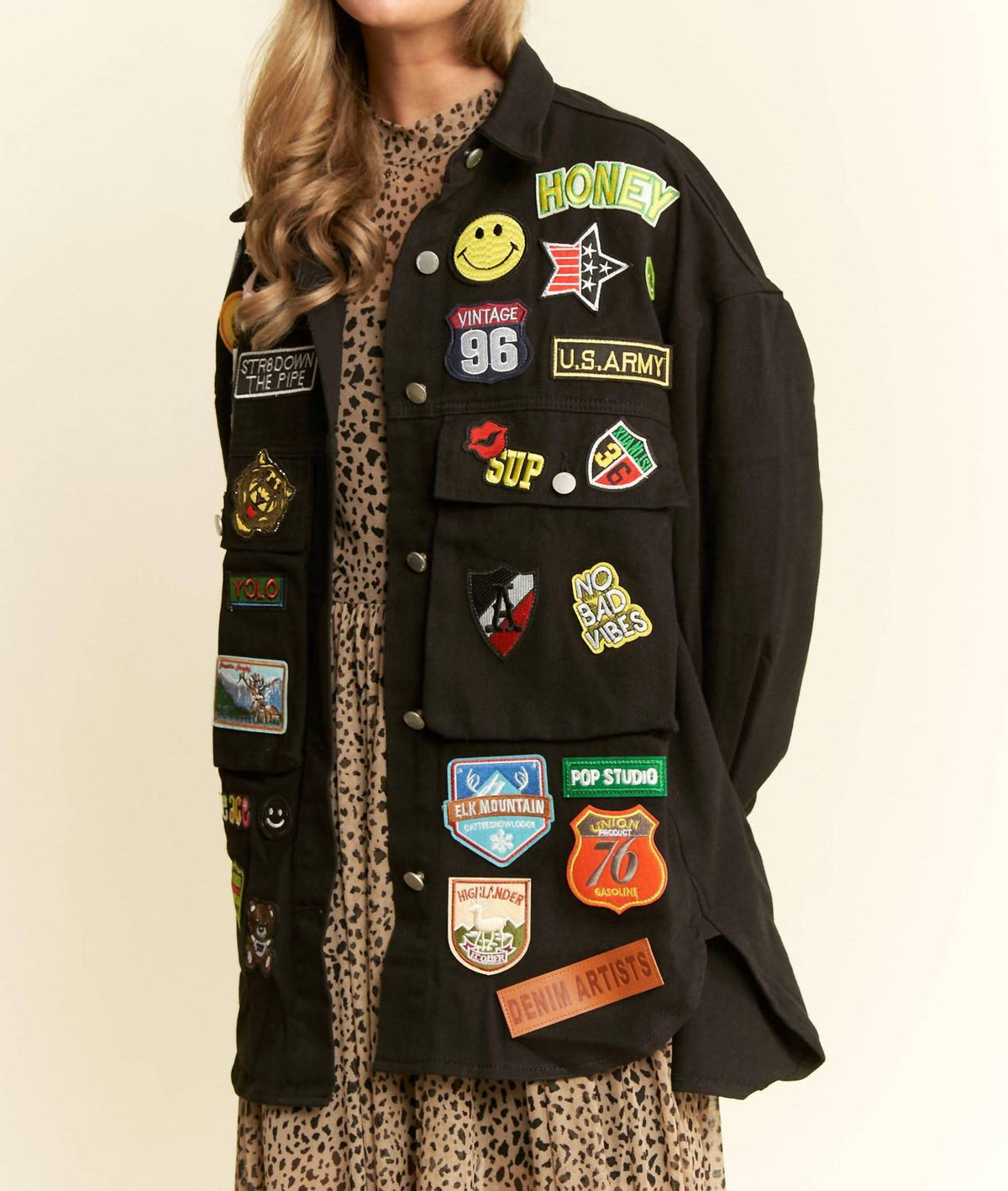 Jade By Jane - Multi-patch Oversize Jacket