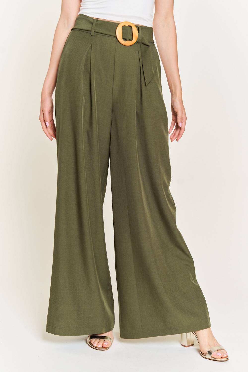 Jade By Jane - On The Bright Side Belted Pants