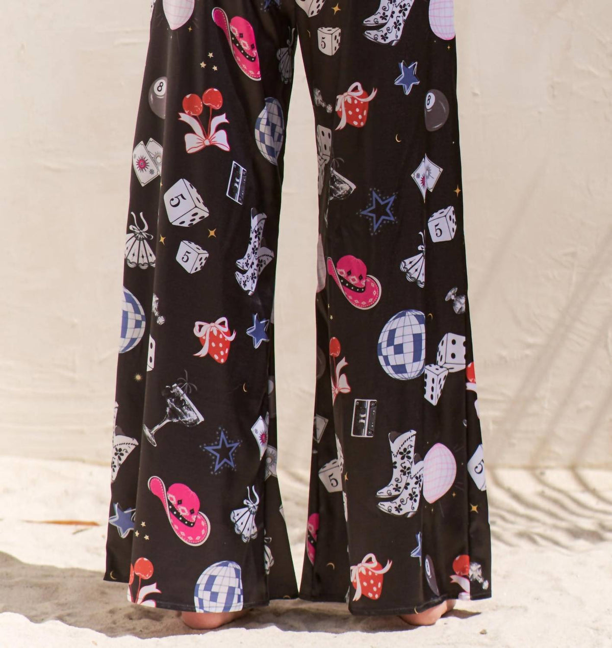 Jade By Jane - Party Collage Satin Pants