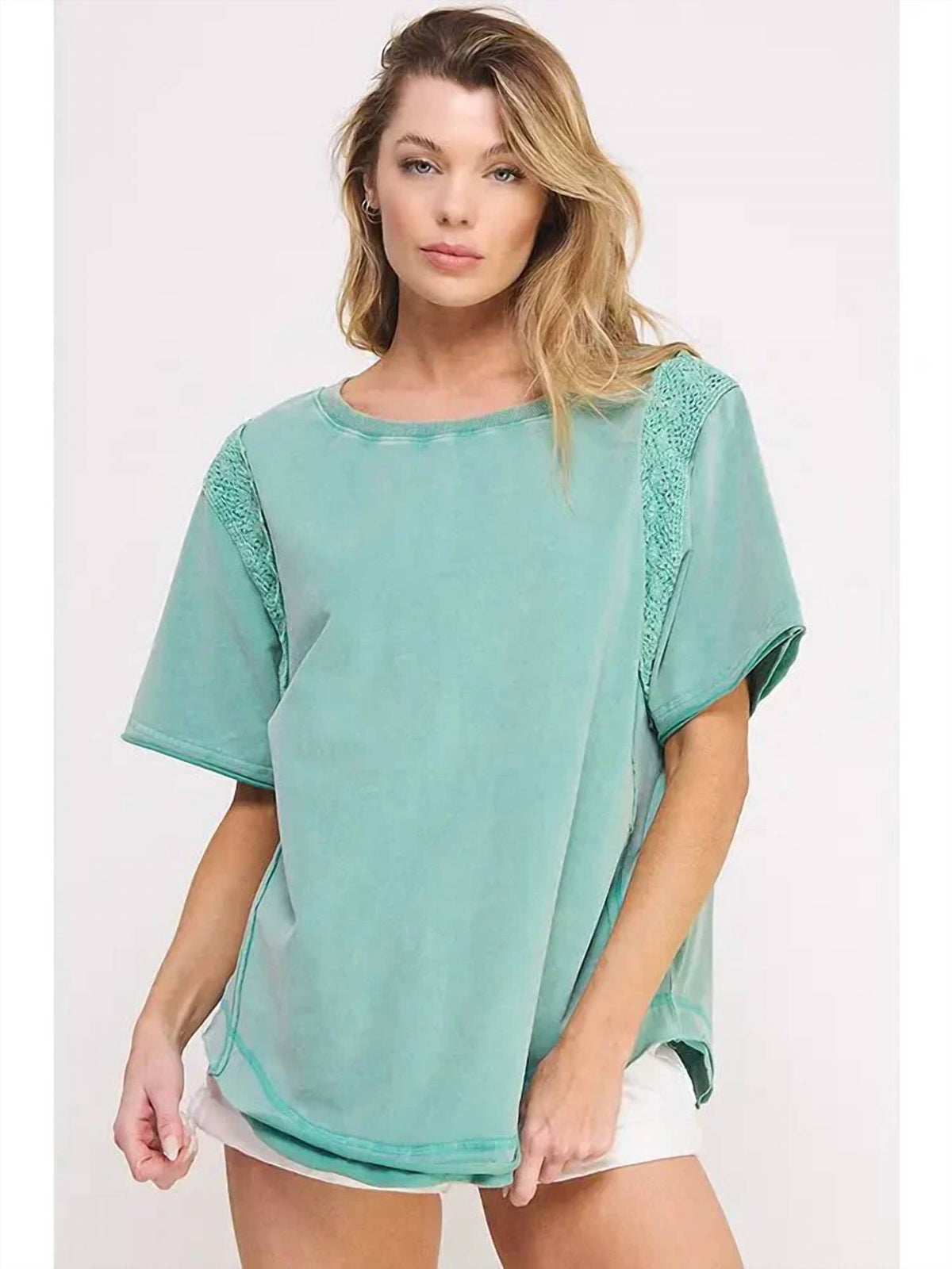 Jade By Jane - Race Panel Short Sleeve Top