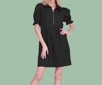 Jade - Chic Zip Up Mini Dress