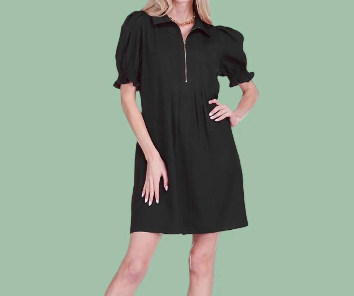 Jade - Chic Zip Up Mini Dress