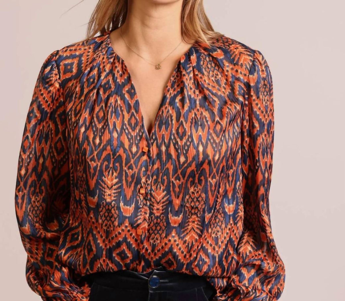 Jade - Jade Tribal Print Blouse