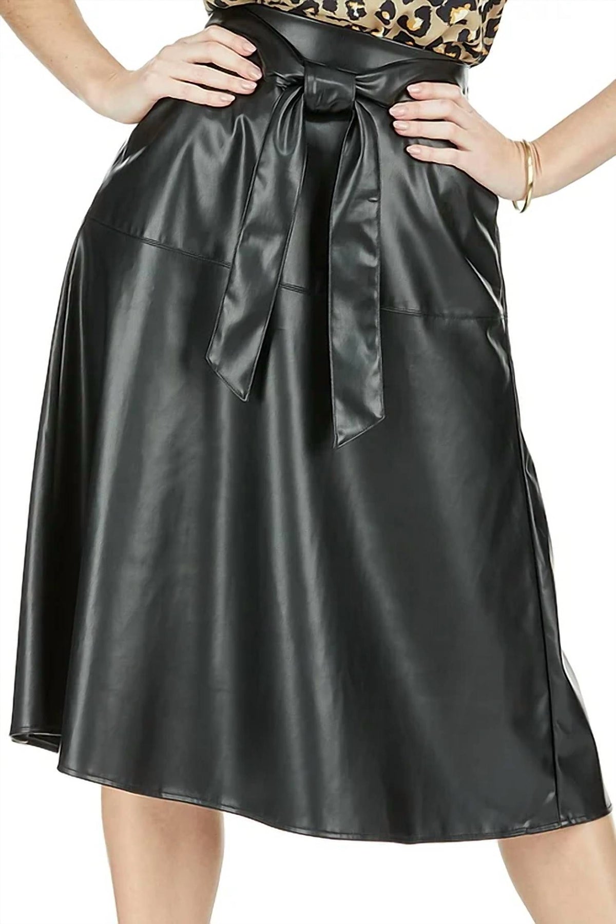 Jade - Pleather Midi Skirt