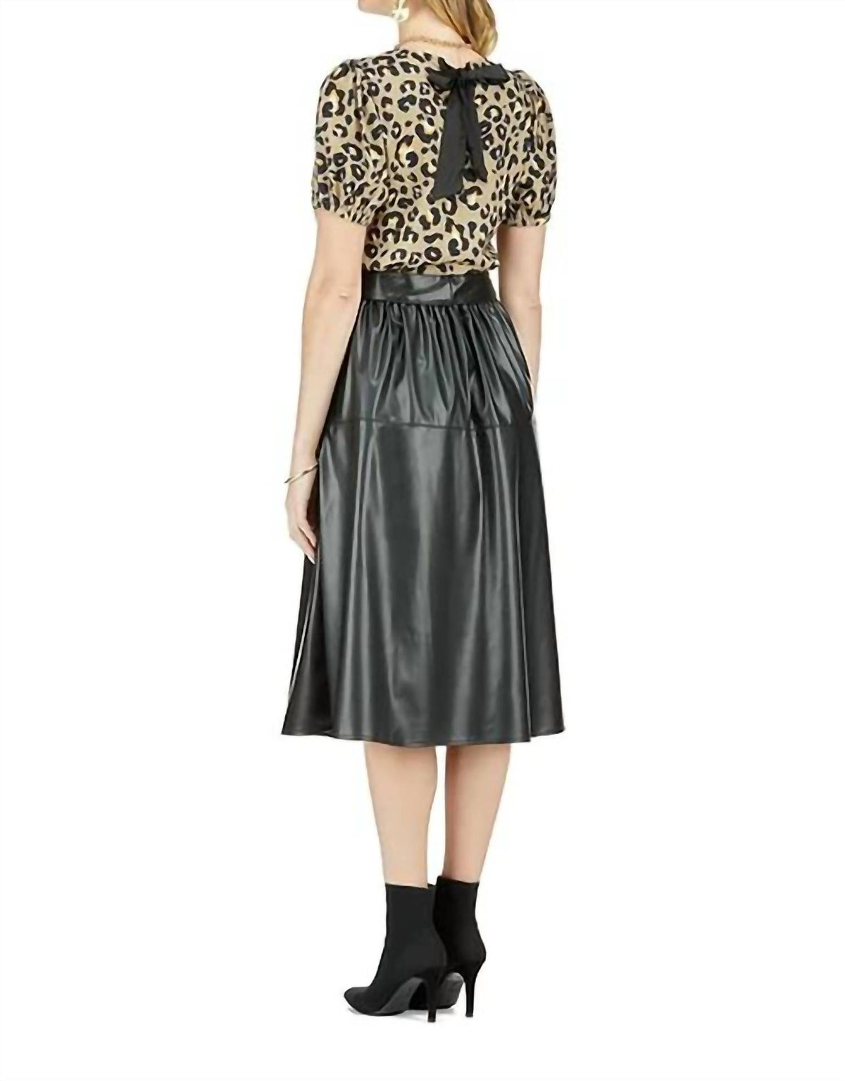 Jade - Pleather Midi Skirt