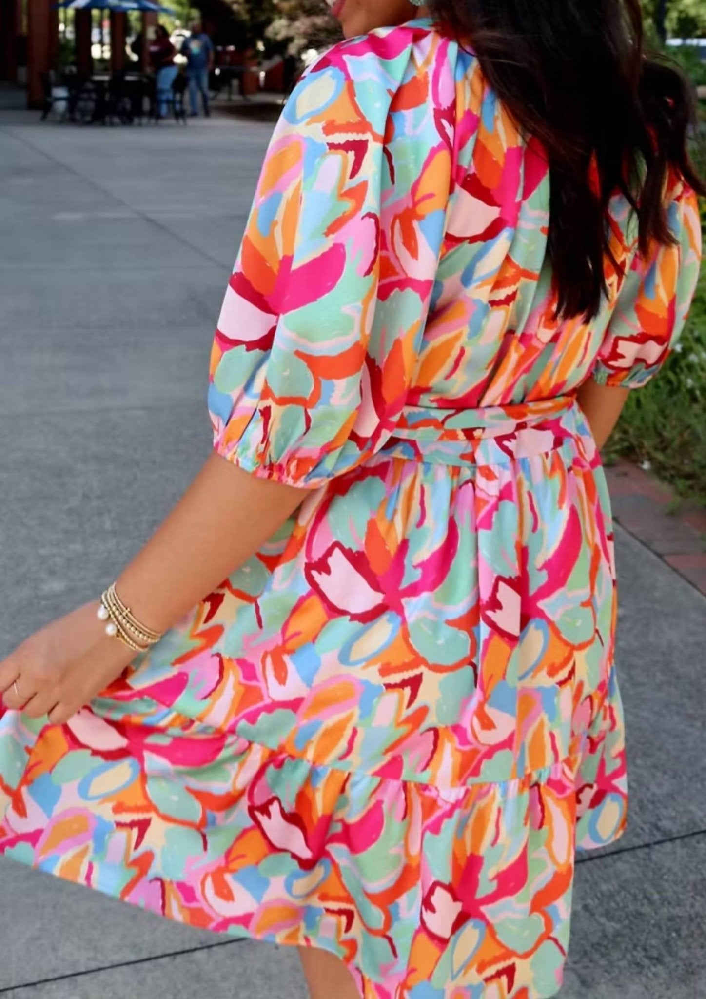 Jade - Puff Sleeve Tiered Dress - clothing - collection:vacationdresses(Auto) - dresses