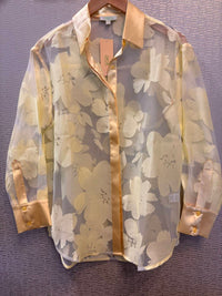 Jade - Sheer burnout blouse