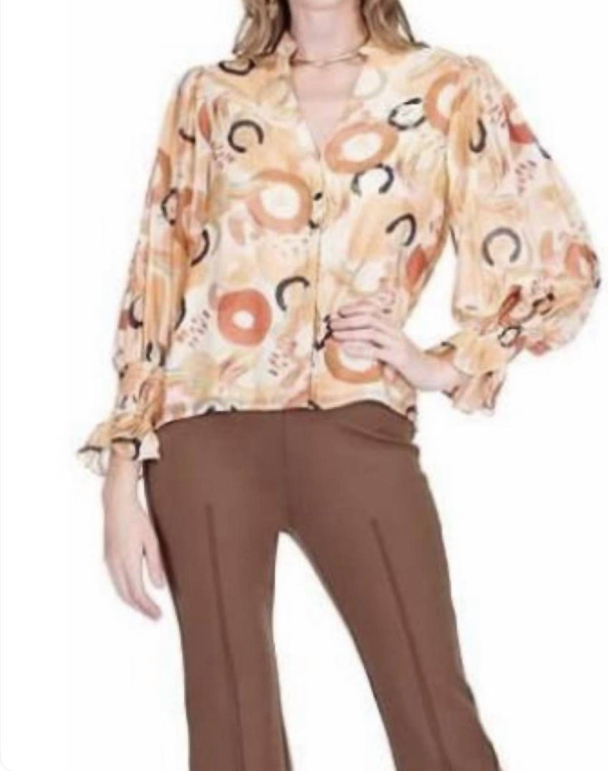Jade - Split V-neck Blouse