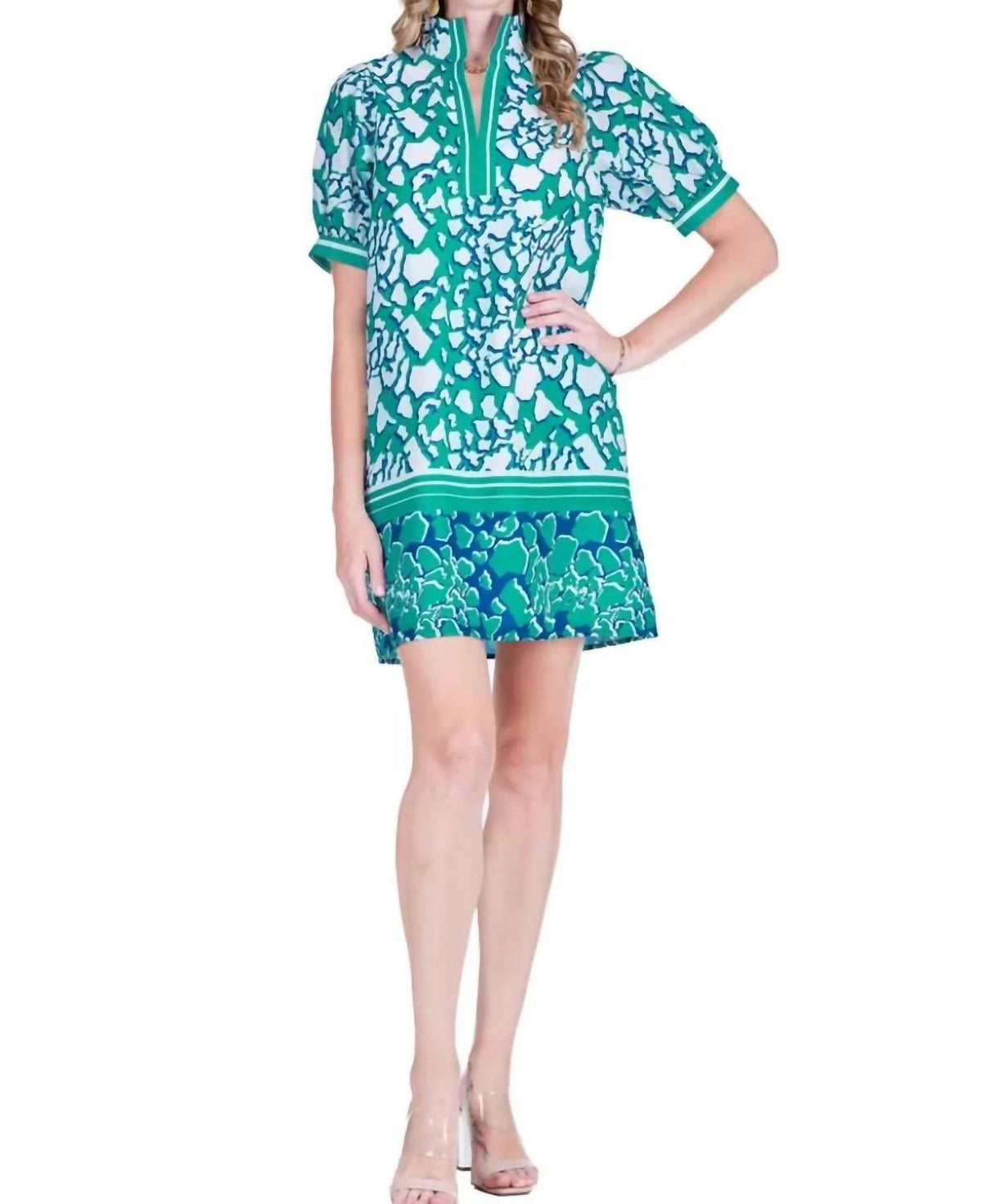 Jade - Stand Collar Mini Dress