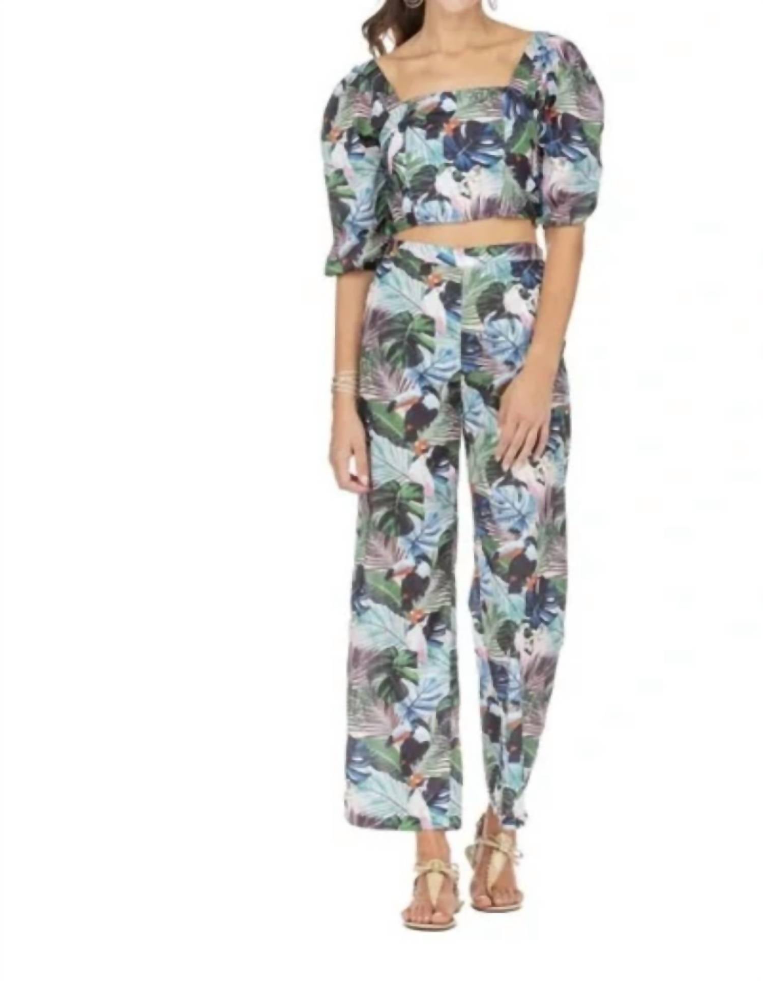 Jade - Toucan jungle set - blue - clothing - pants