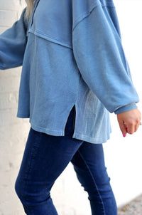 Jadelynn Brooke - Ready Or Not Waffle Quarter Zip Sweatshirt
