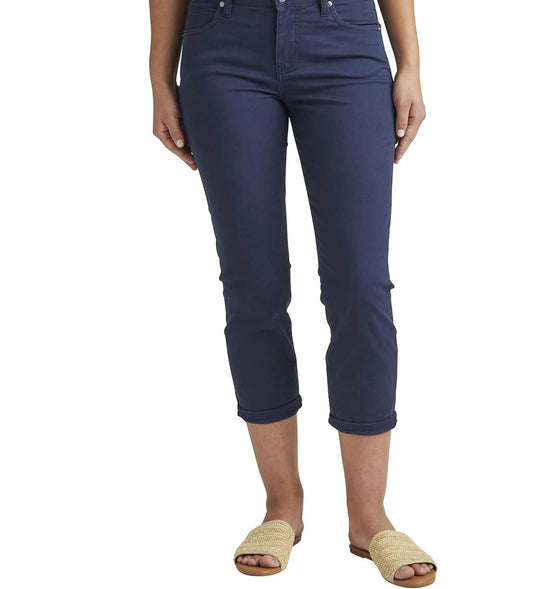 Jag - Cecelia Crop Pant - blue - capris - clothing