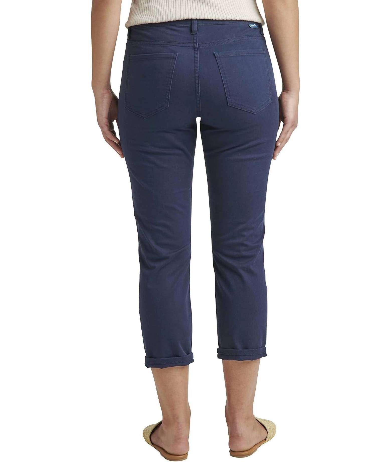 Jag - Cecelia Crop Pant - blue - capris - clothing
