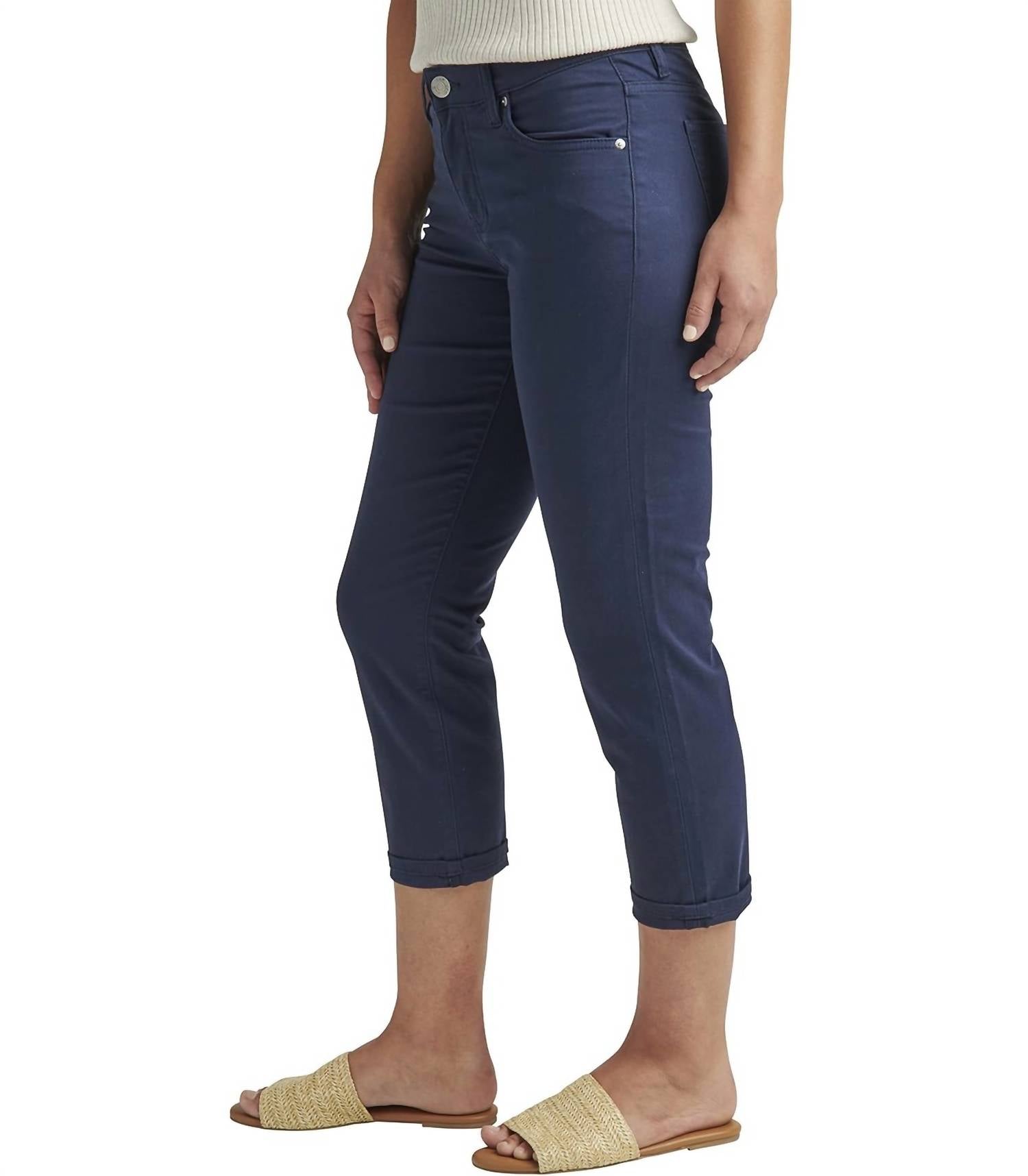 Jag - Cecelia Crop Pant - blue - capris - clothing
